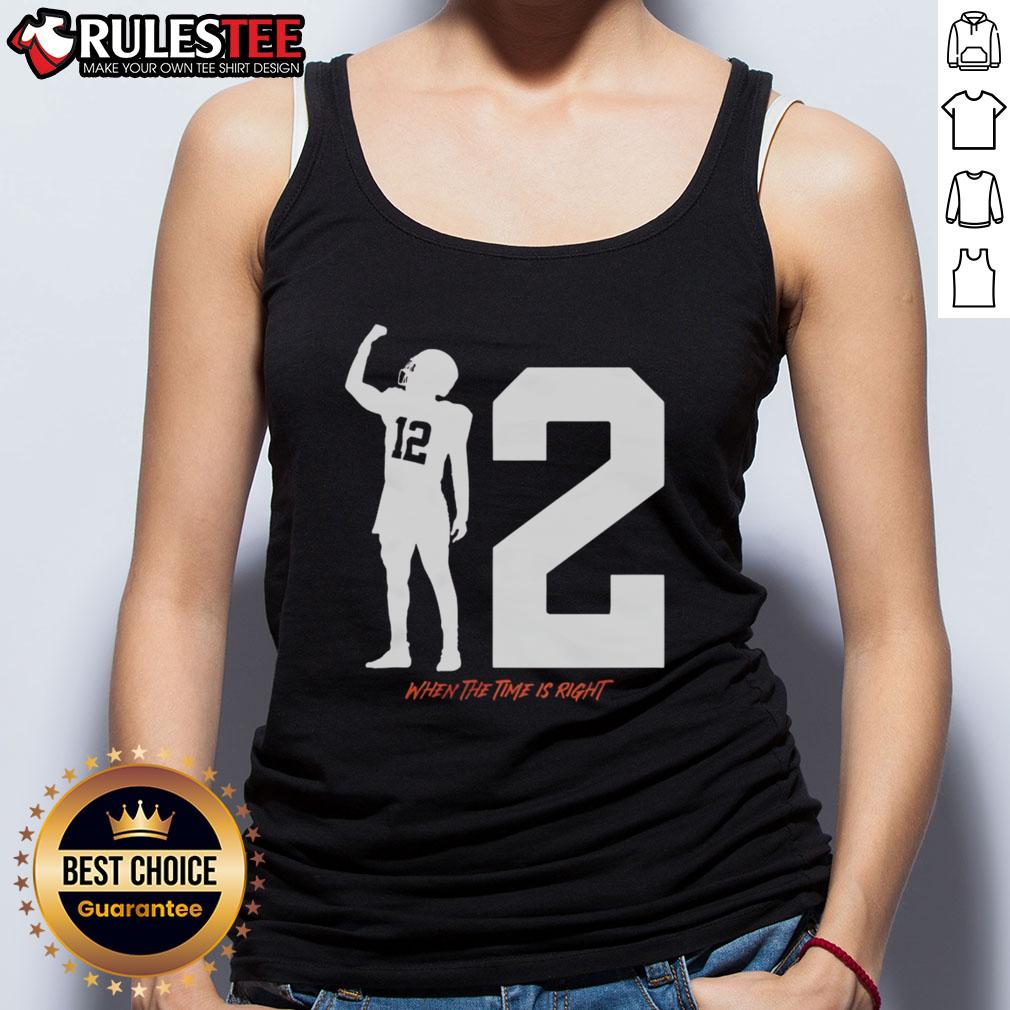 Awesome Shedeur Sanders Cleveland Browns #12 When The Time Is Right T-Shirt - Image 4