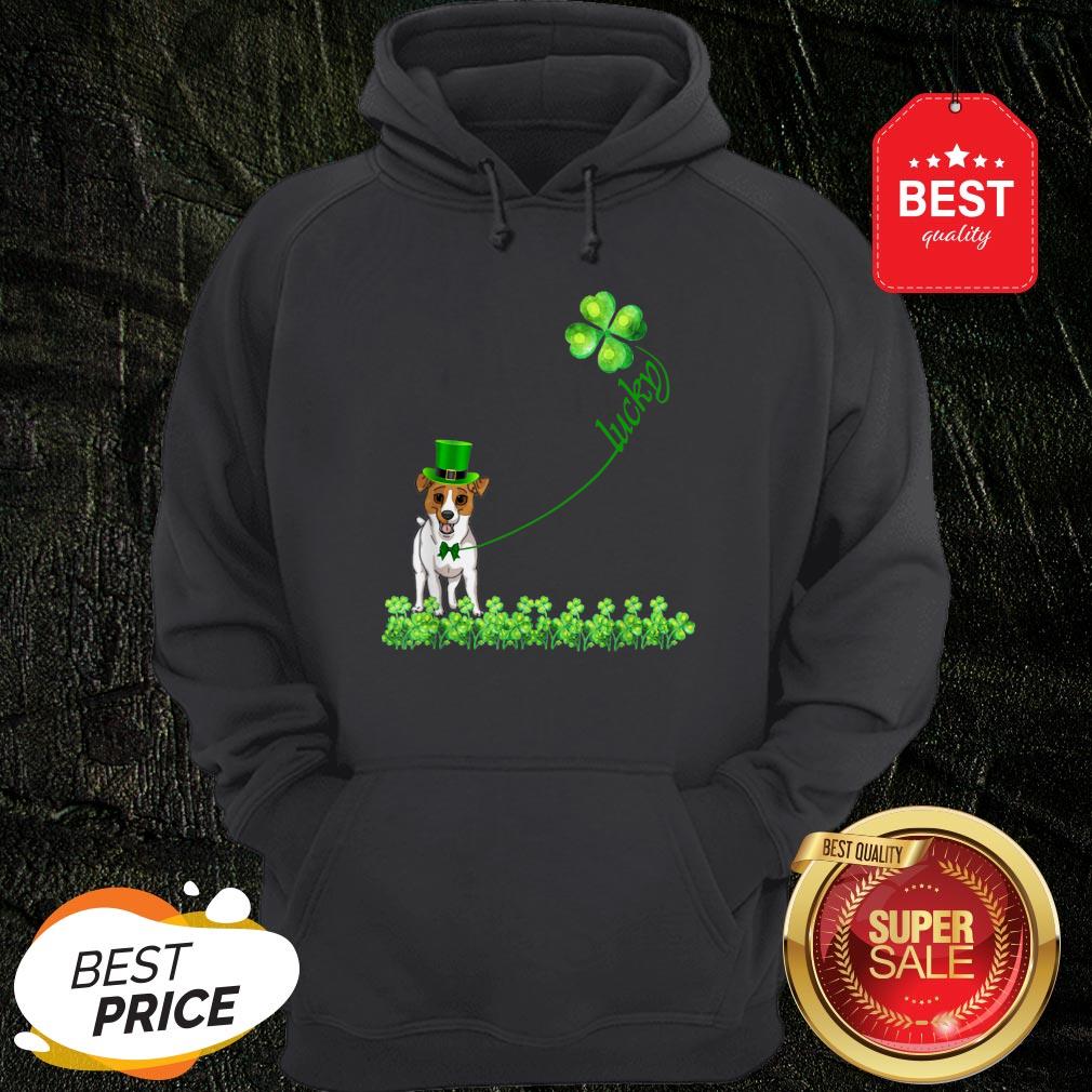 Good Lucky Saint Jack Russell Terrier Dog Shamrock St Patrick Day Shirt - Image 4