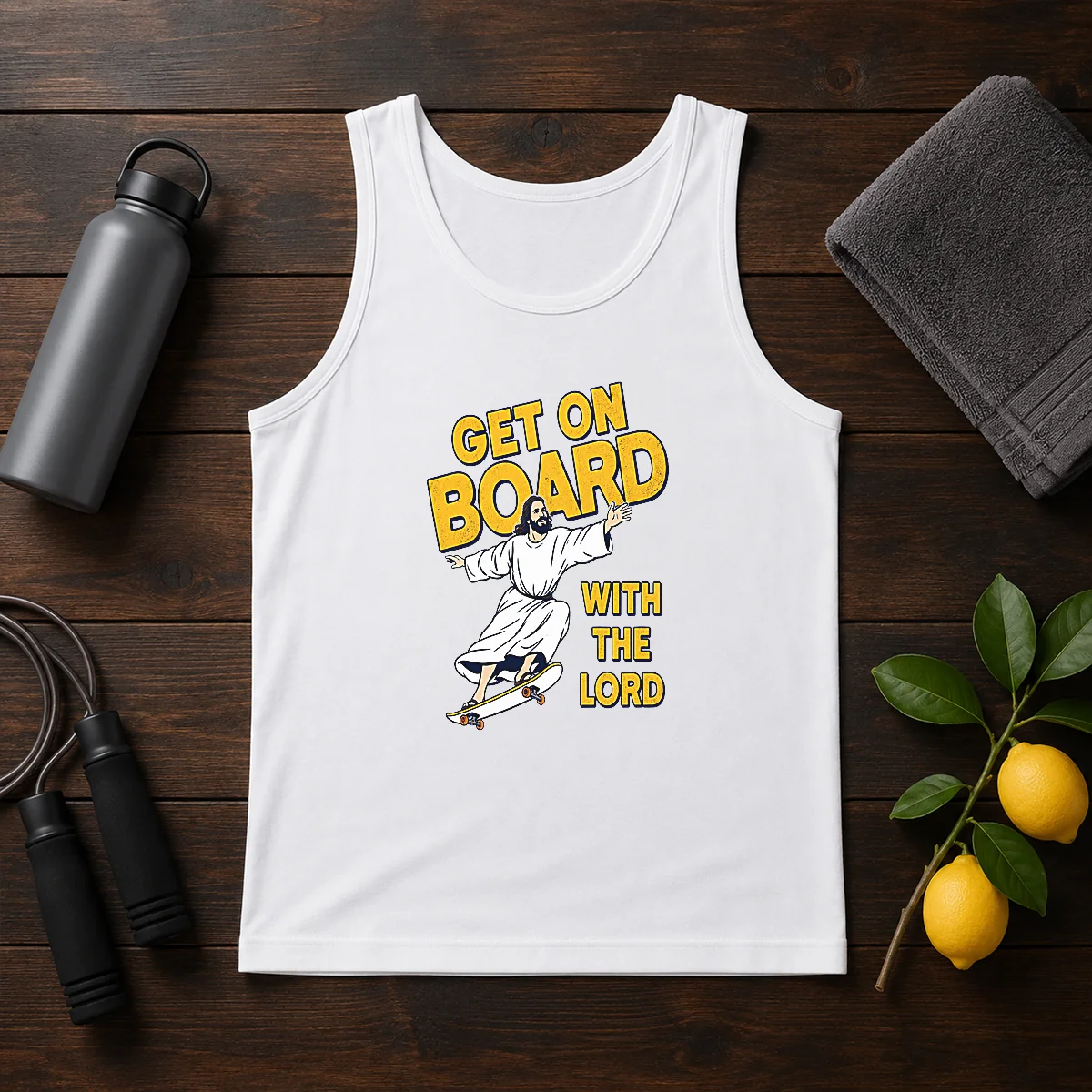 Hot Get On Board With The Lord Skateboarding Shirt - Image 3