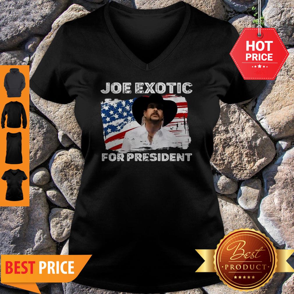 Joe Exotic For President 2020 American Flag Tiger King Shirt - Image 3