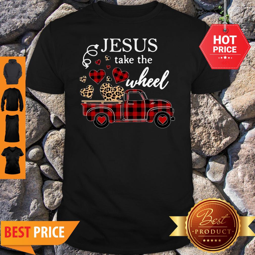 Leopard Truck Heart Jesus Take The Wheel Shirt
