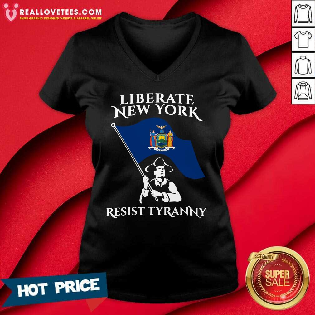 Premium Liberate New York Resist Tyranny Shirt - Image 5