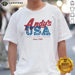 Pretty Andys USA Frozen Custard And Freedom Since 1986 Shirt