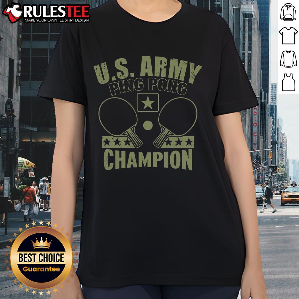 Funny US Army Ping Pong Champion T-Shirt - Image 3