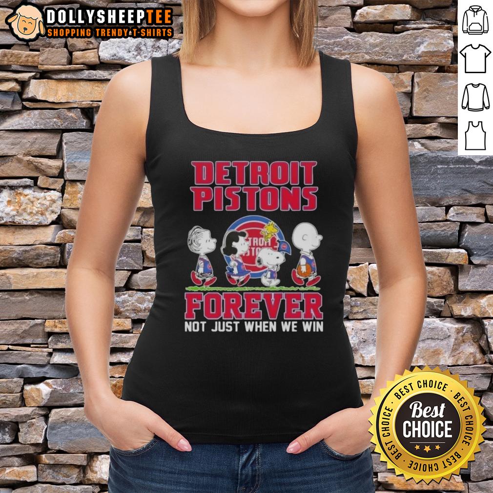 Hot Peanuts Snoopy And Friends Detroit Pistons Forever Not Just When We Win T-Shirt - Image 4