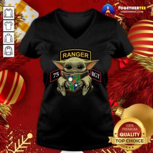 Alternative view of Great Baby Yoda Hug 75th Ranger Regiment 2020 Shirt