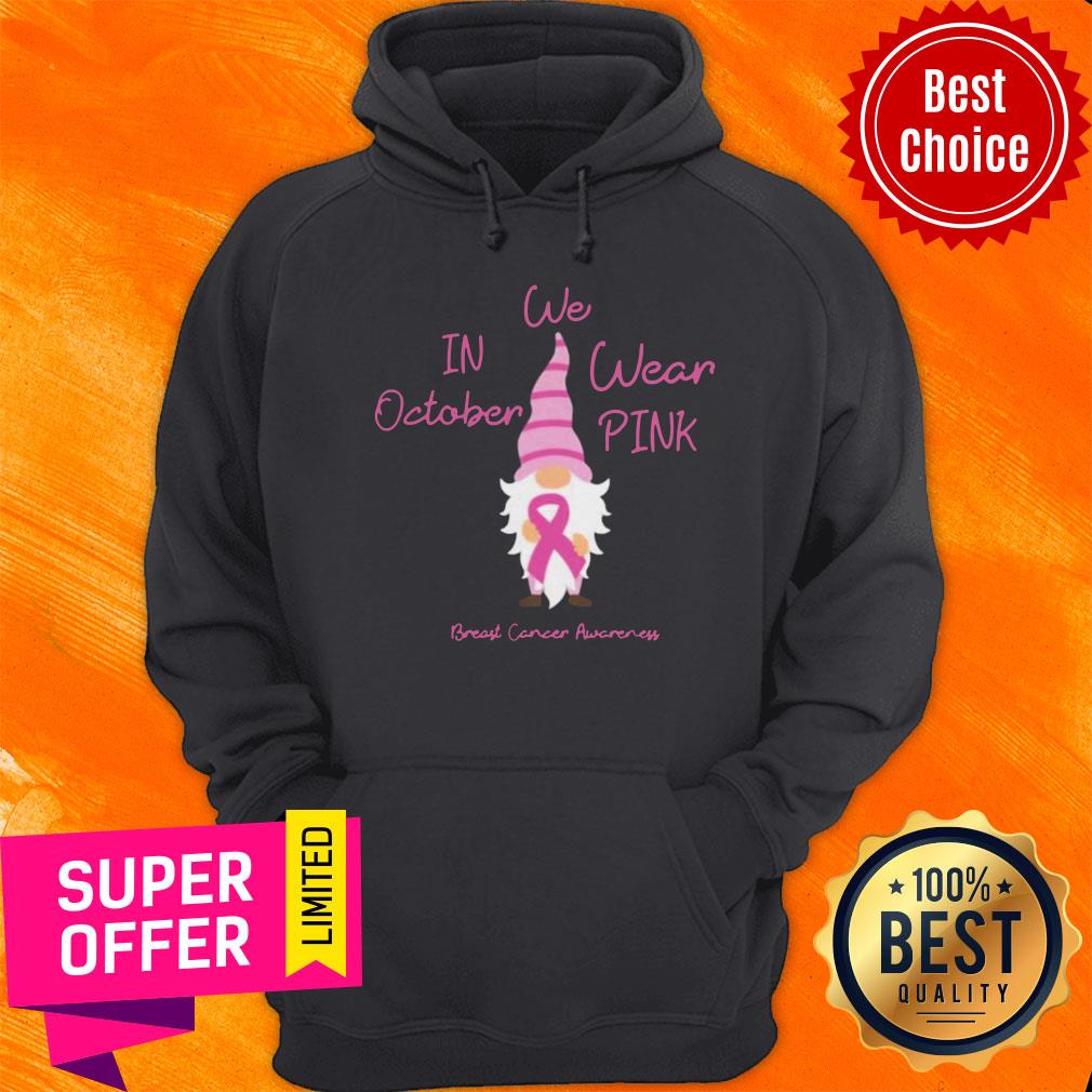 In October We Wear Pink Gnome Breast Cancer Dwarfs Shirt - Image 3