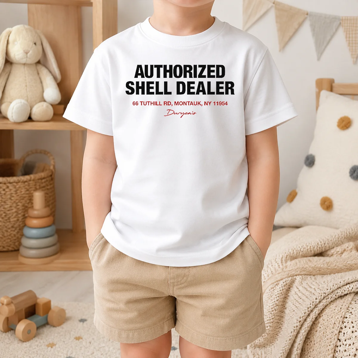 Nice Premium Duryea's Authorized Shell Dealer Sign 66 Tuthill Road Montauk New York Shirt - Image 9