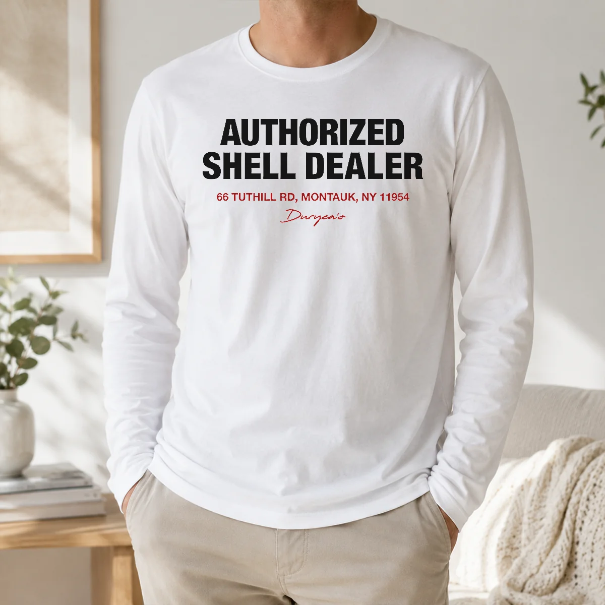 Nice Premium Duryea's Authorized Shell Dealer Sign 66 Tuthill Road Montauk New York Shirt - Image 5