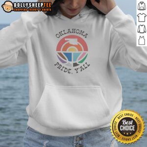 Alternative view of Pretty To Oklahoma Pride Yall Rainbow State Map Logo Pride Month Retro Basketball Shirt