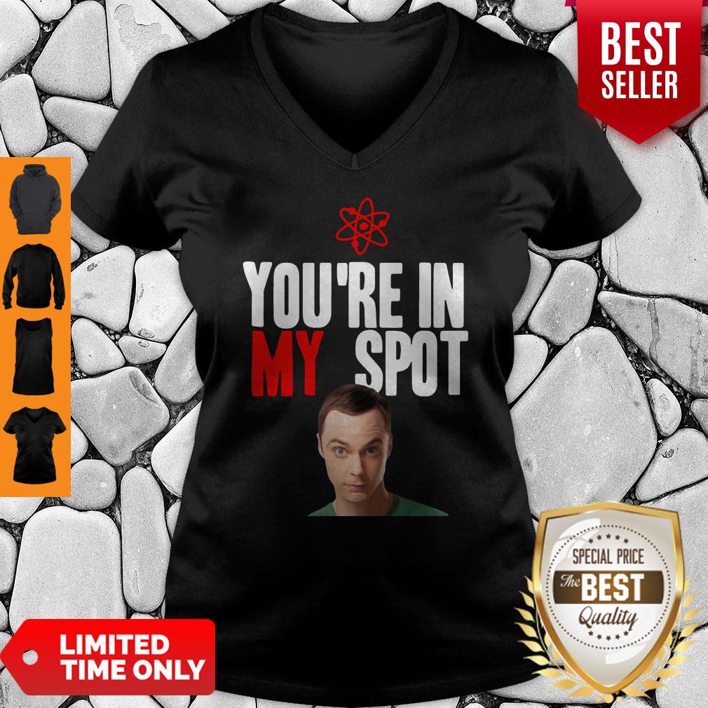 Official Sheldon Cooper Youre In My Spot Shirt - Image 2