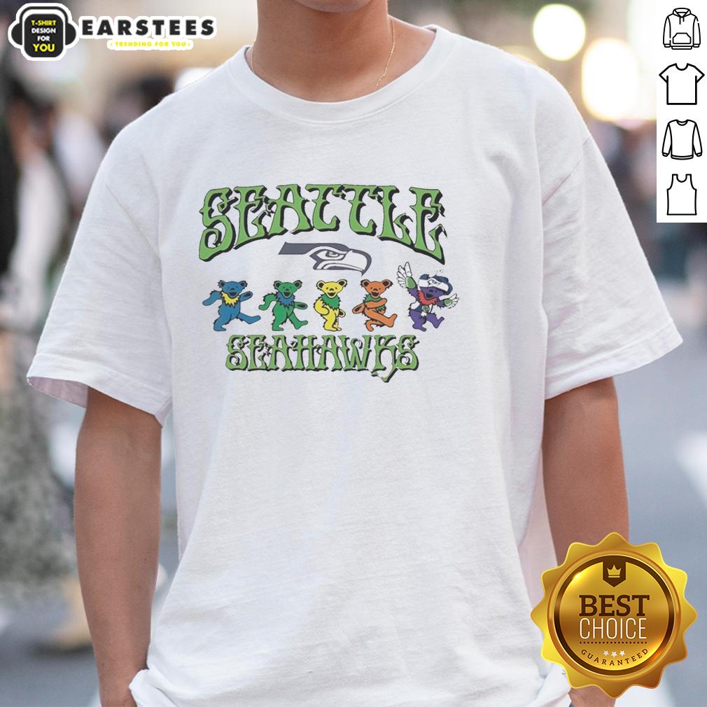 Hot Grateful Dead Bears X Seattle Seahawks Logo T-Shirt