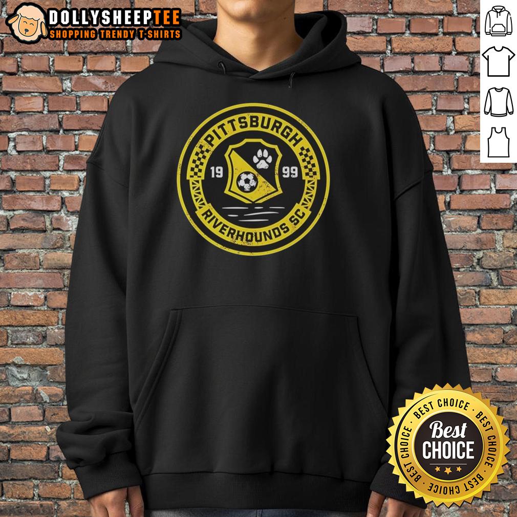 Hot Pittsburgh Riverhounds SC 1999 Vintage Primary Logo T-Shirt - Image 2