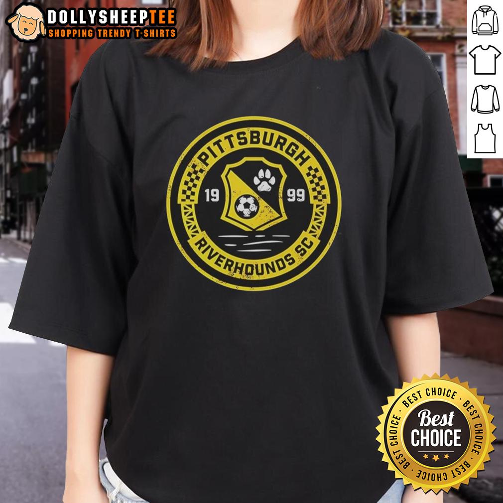 Hot Pittsburgh Riverhounds SC 1999 Vintage Primary Logo T-Shirt - Image 3