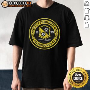 Hot Pittsburgh Riverhounds SC 1999 Vintage Primary Logo T-Shirt