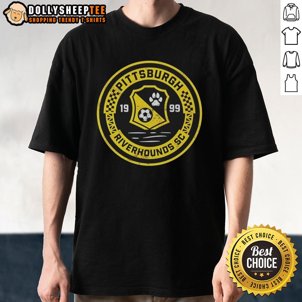 Hot Pittsburgh Riverhounds SC 1999 Vintage Primary Logo T-Shirt