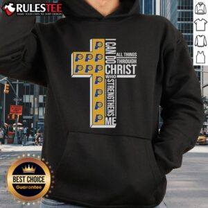 Alternative view of Awesome Indiana Pacers I Can Do All Things Through Christ Who Strengthens Me Cross T-Shirt
