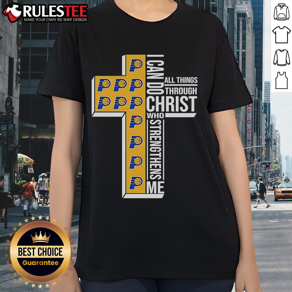 Awesome Indiana Pacers I Can Do All Things Through Christ Who Strengthens Me Cross T-Shirt - Image 3