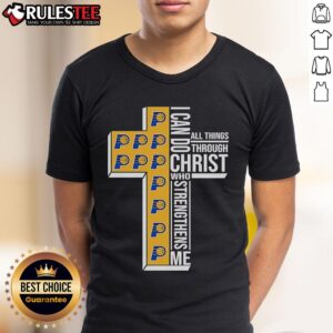 Awesome Indiana Pacers I Can Do All Things Through Christ Who Strengthens Me Cross T-Shirt