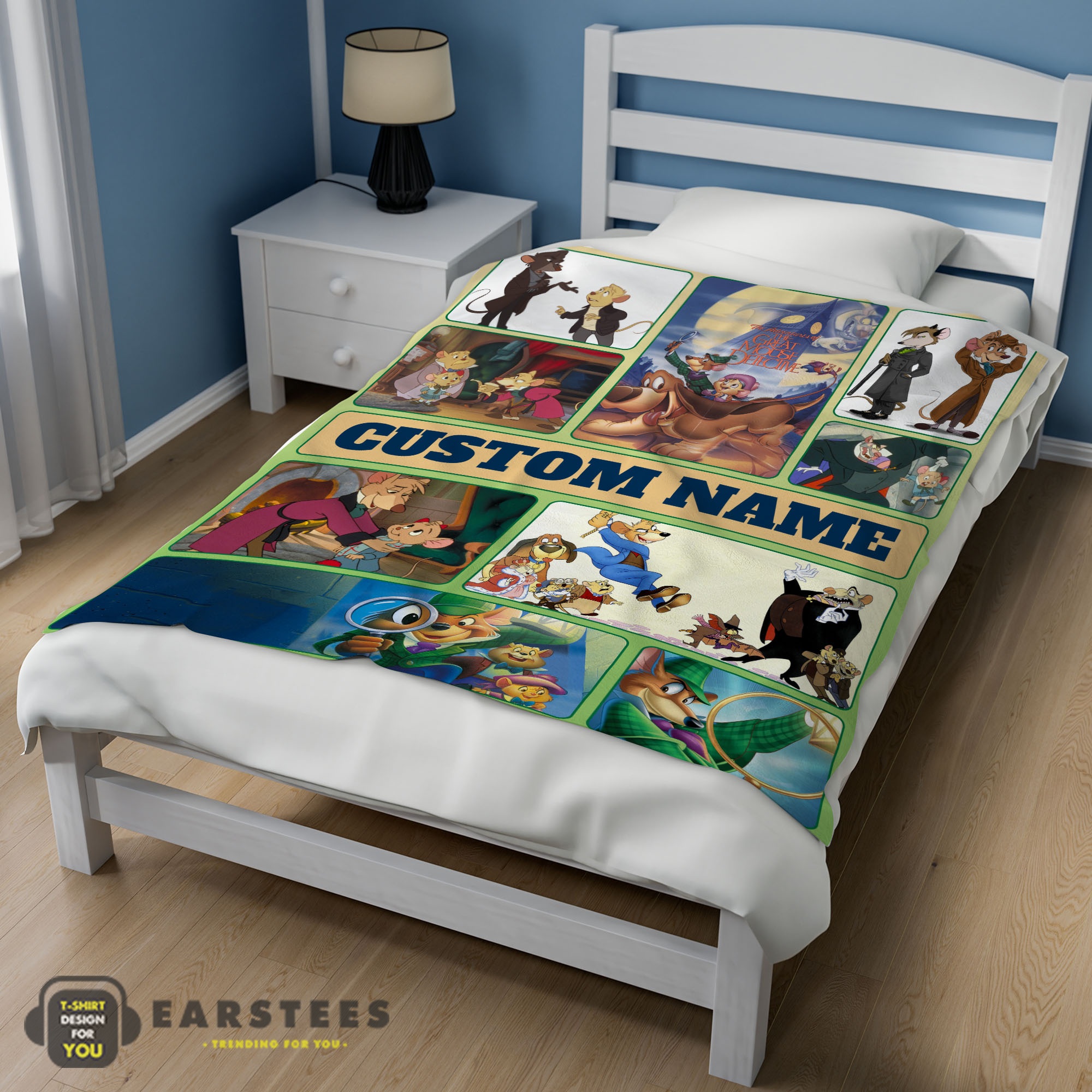 Good Disney Cartoon Personalized Great Mouse Detective Blanket Fleece Customized Blanket - Image 3