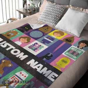 Alternative view of Good Star Wars Characters Cartoon Cute Customized Blanket