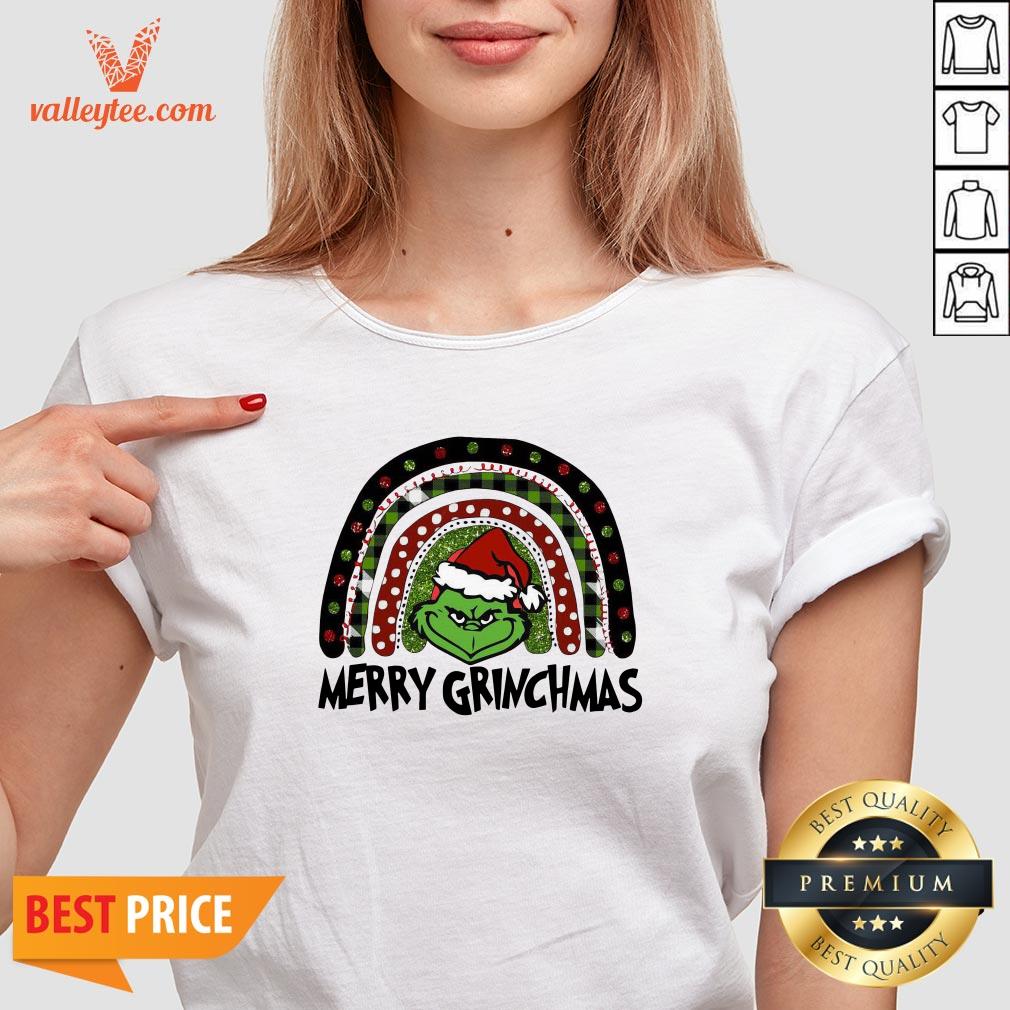 Funny Pink Plush Boutique Merry Grinchmas Shirt - Image 4