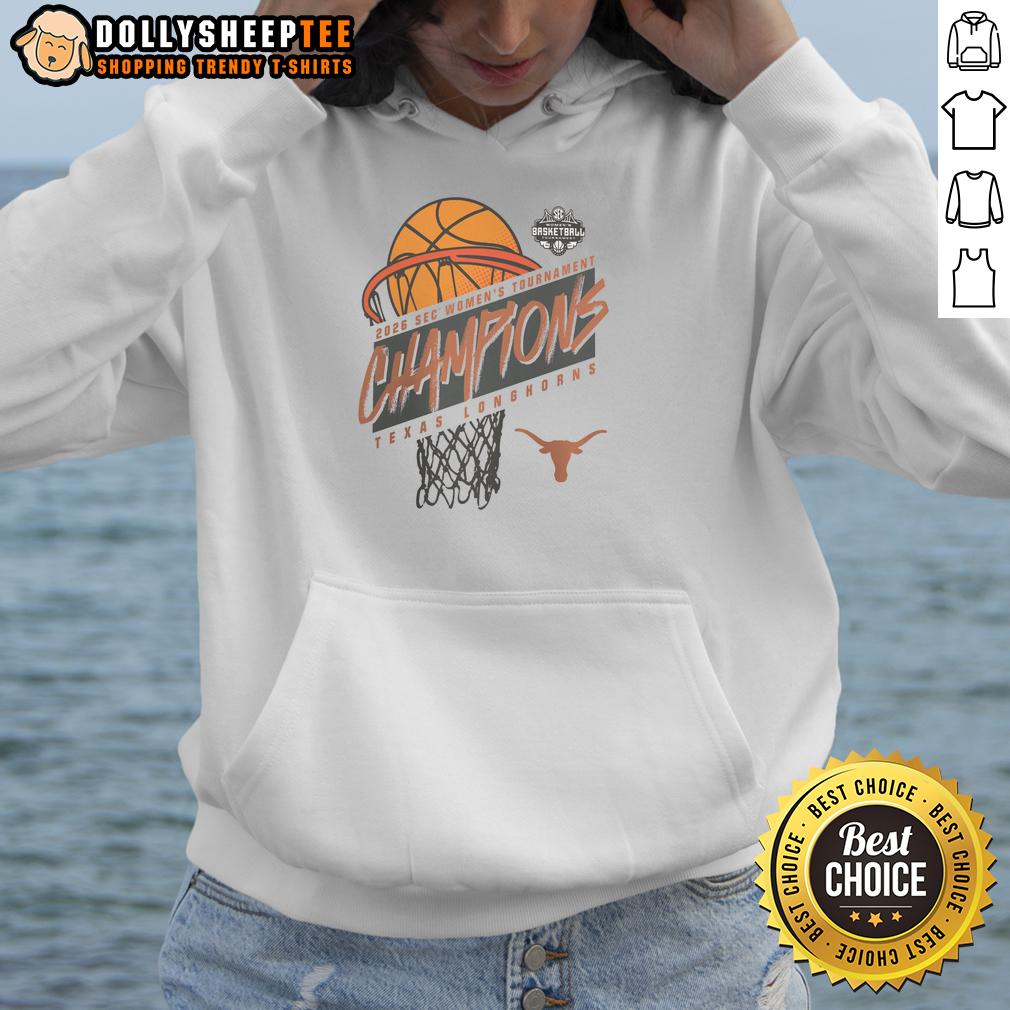 Hot Texas Longhorns 2026 SEC Women's Basketball Tournament Champions T-Shirt - Image 2