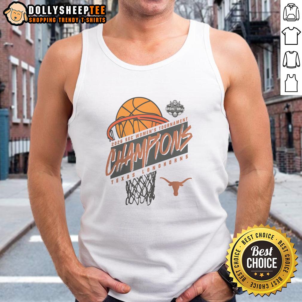 Hot Texas Longhorns 2026 SEC Women's Basketball Tournament Champions T-Shirt - Image 4