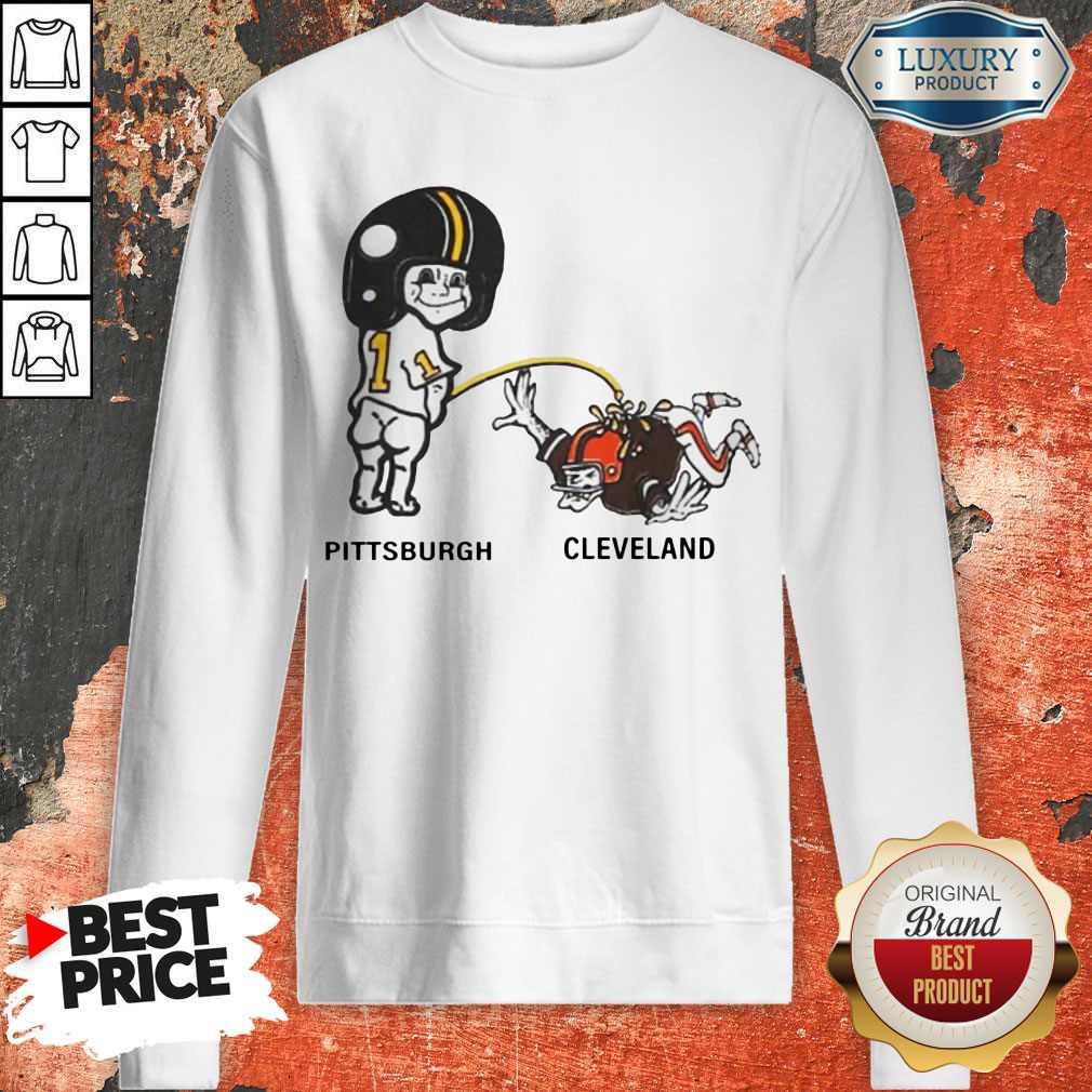 Piss On Pittsburgh Steelers Pee Cleveland Browns Shirt - Image 5