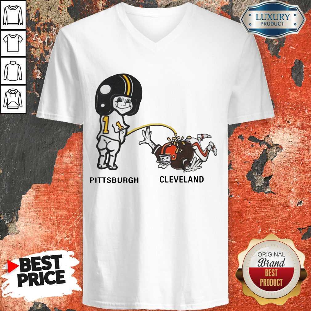 Piss On Pittsburgh Steelers Pee Cleveland Browns Shirt - Image 3
