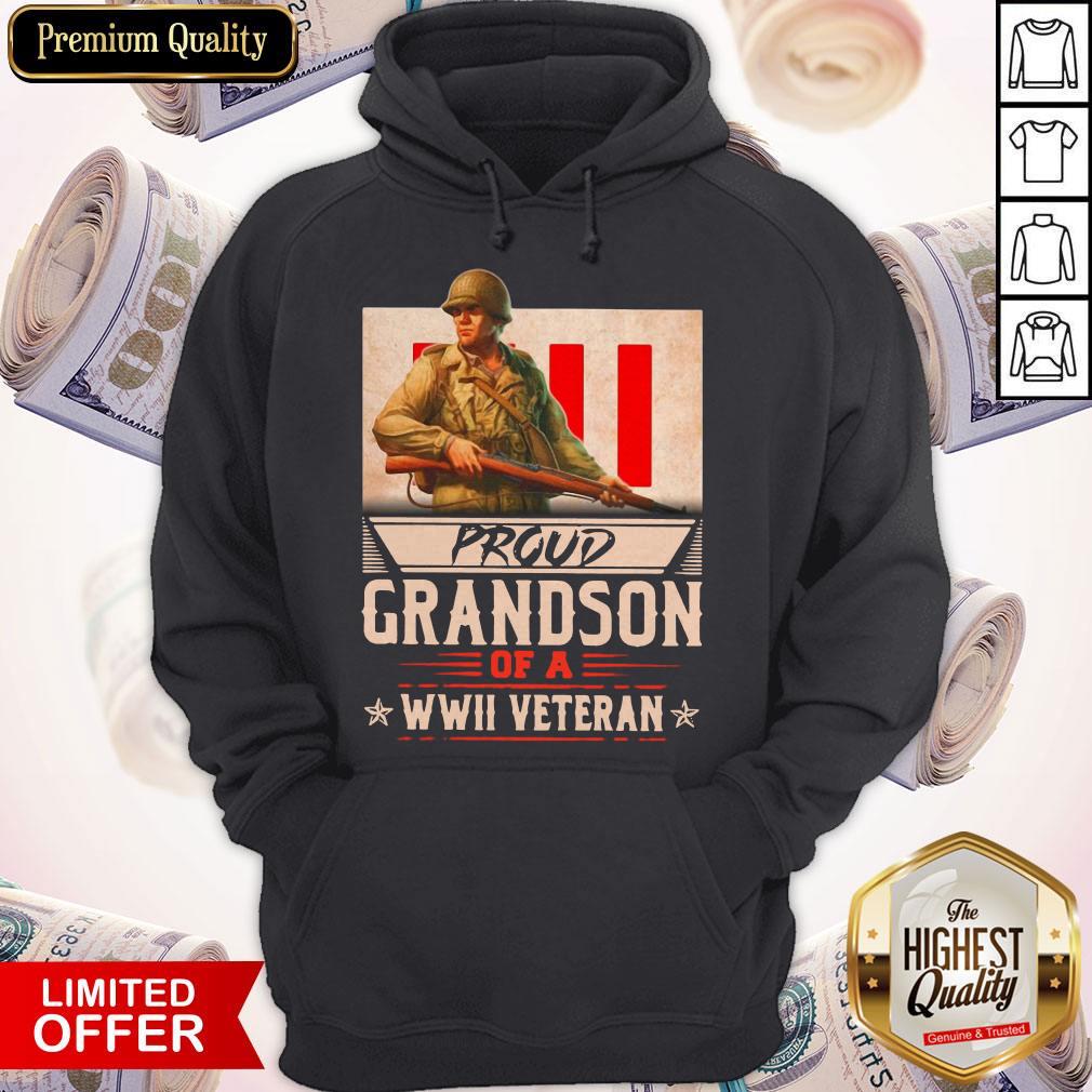 Proud Grandson Of A WWII Veteran Shirt - Image 5