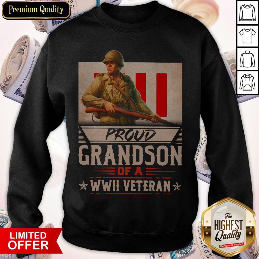 Proud Grandson Of A WWII Veteran Shirt - Image 4