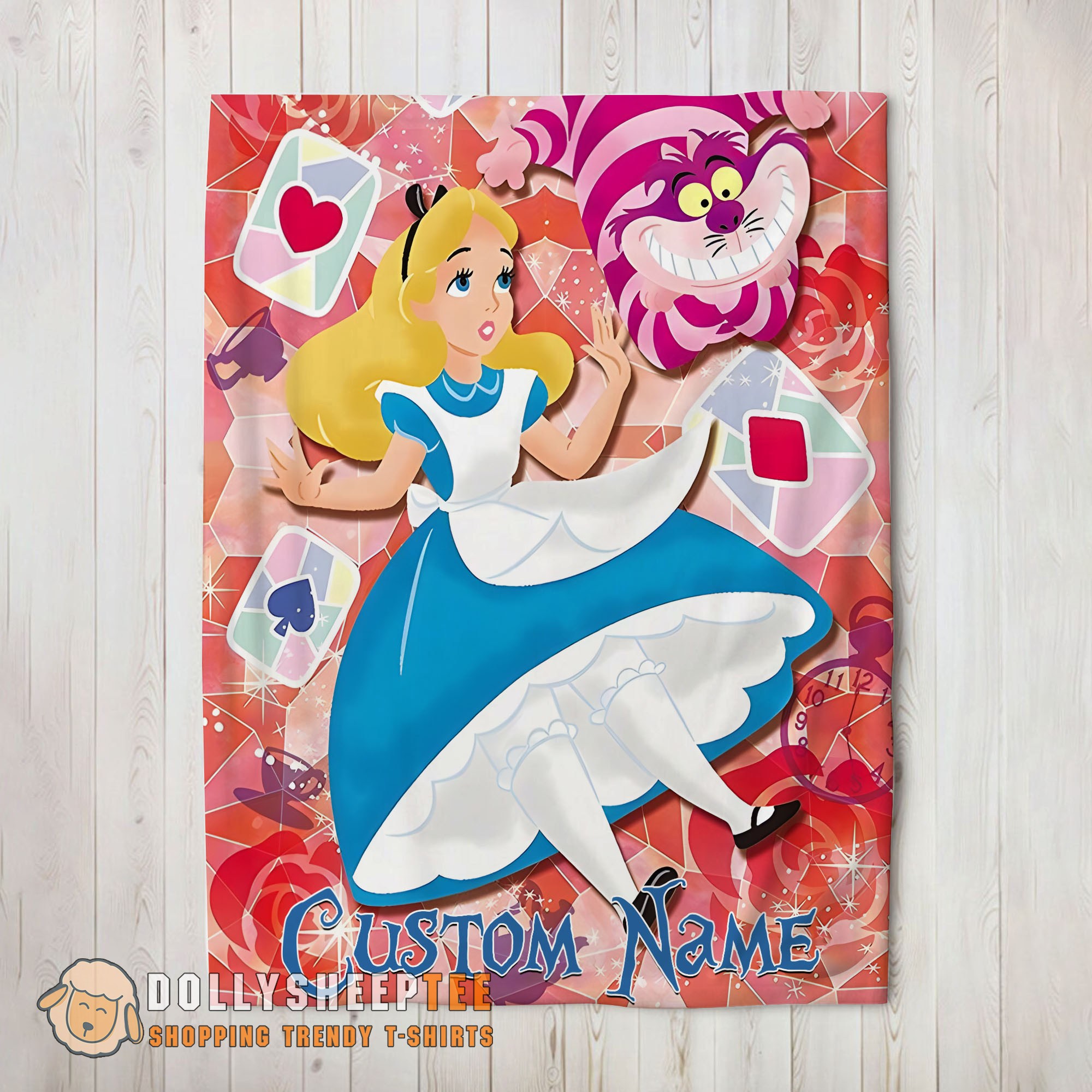 Perfect Disney Cheshire Cat Alice In Wonderland Blanket Fleece Customized Blanket