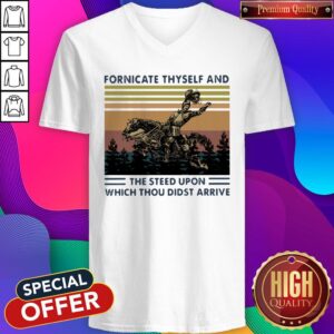 Alternative view of Fornicate Thyself And The Steed Upon Which Thou Didst Arrive Shirt
