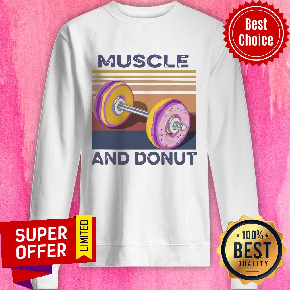 Official Muscle And Donut Vintage Shirt - Image 2