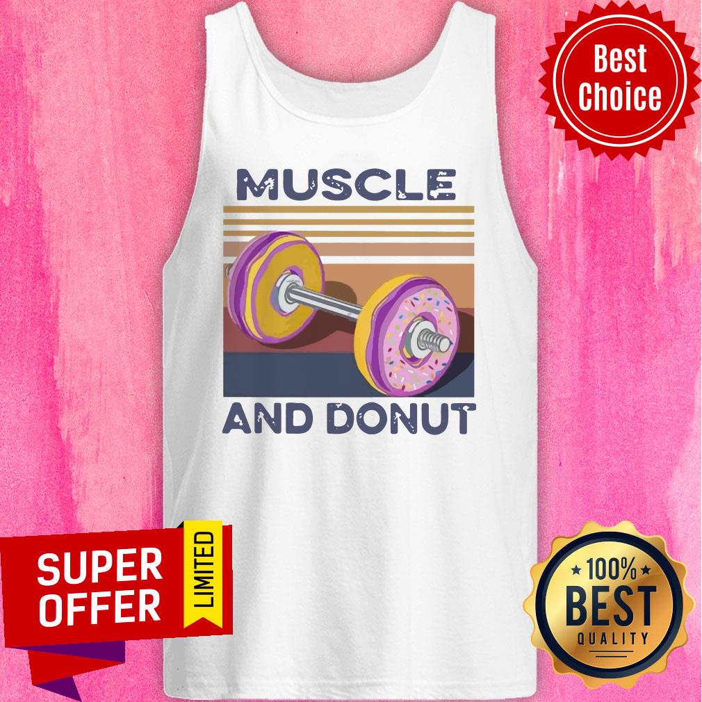 Official Muscle And Donut Vintage Shirt - Image 4