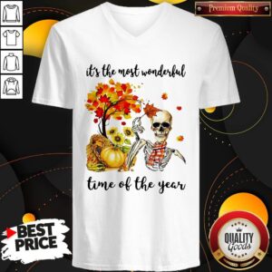 Alternative view of Cute It's The Most Wonderful Skull Pumpkin Autumn Shirt