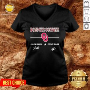 Alternative view of Funny Oklahoma Sooners Jalen Hurts And Ceedee Lamb Signatures Shirt