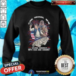Alternative view of Good We’re Saving America With Han Solo And Chewie T-Shirt