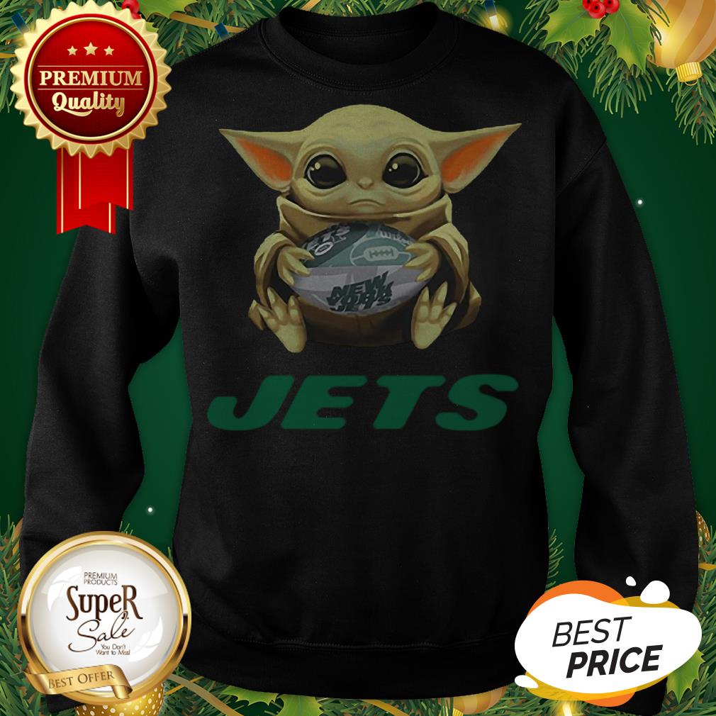 Baby Yoda Hug New York Jets Star Wars Mandalorian Shirt - Image 4