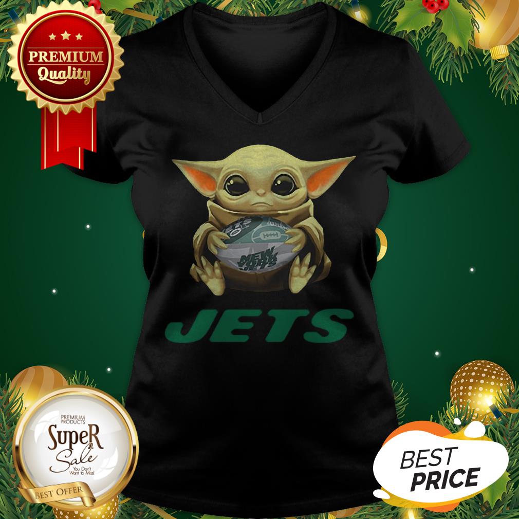 Baby Yoda Hug New York Jets Star Wars Mandalorian Shirt - Image 2