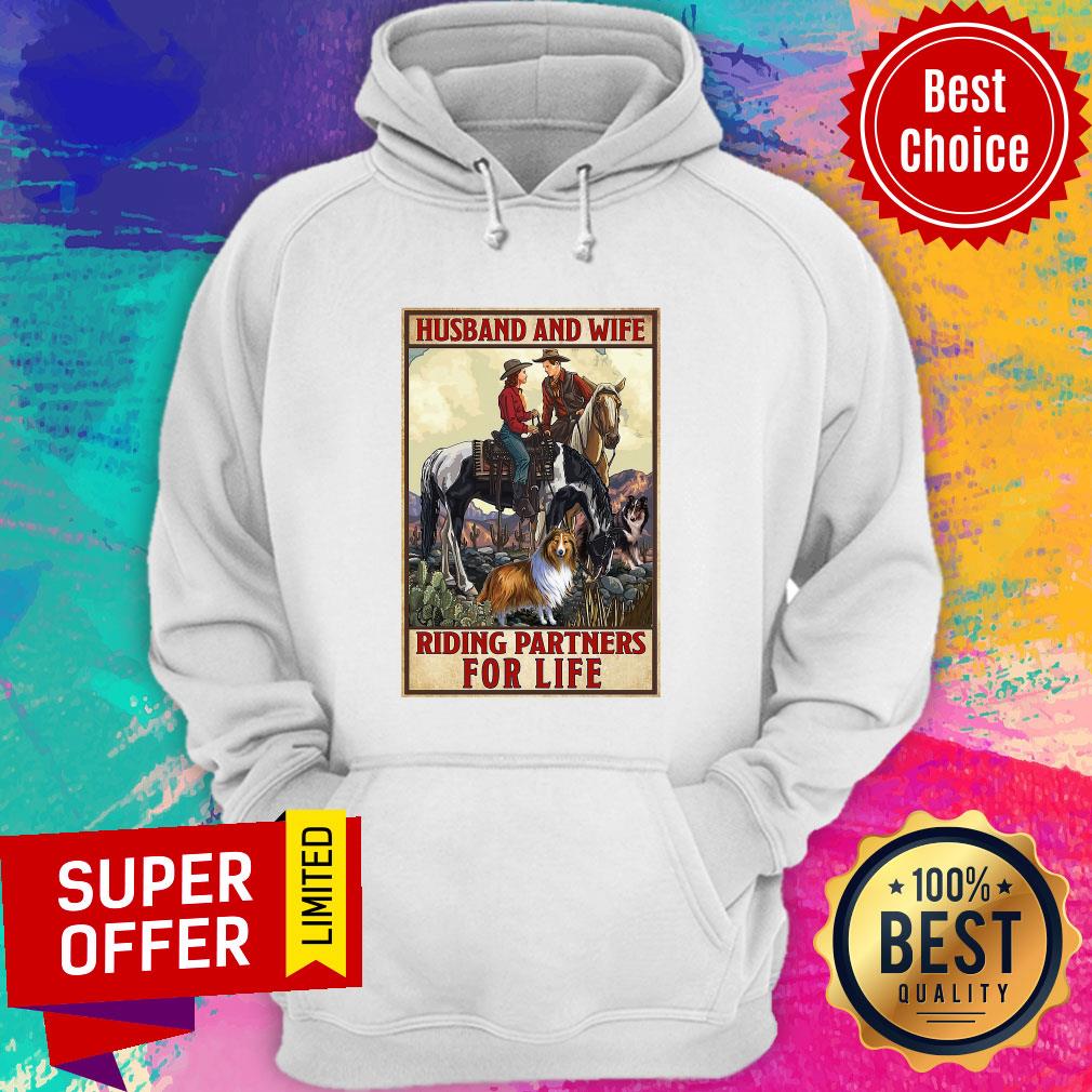 Awesome Husband And Wife Riding Partners For Life Cowgirl Shirt - Image 2