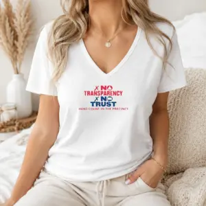 Alternative view of Premium No Transparency No Trust Hand Count In The Precinct Shirt