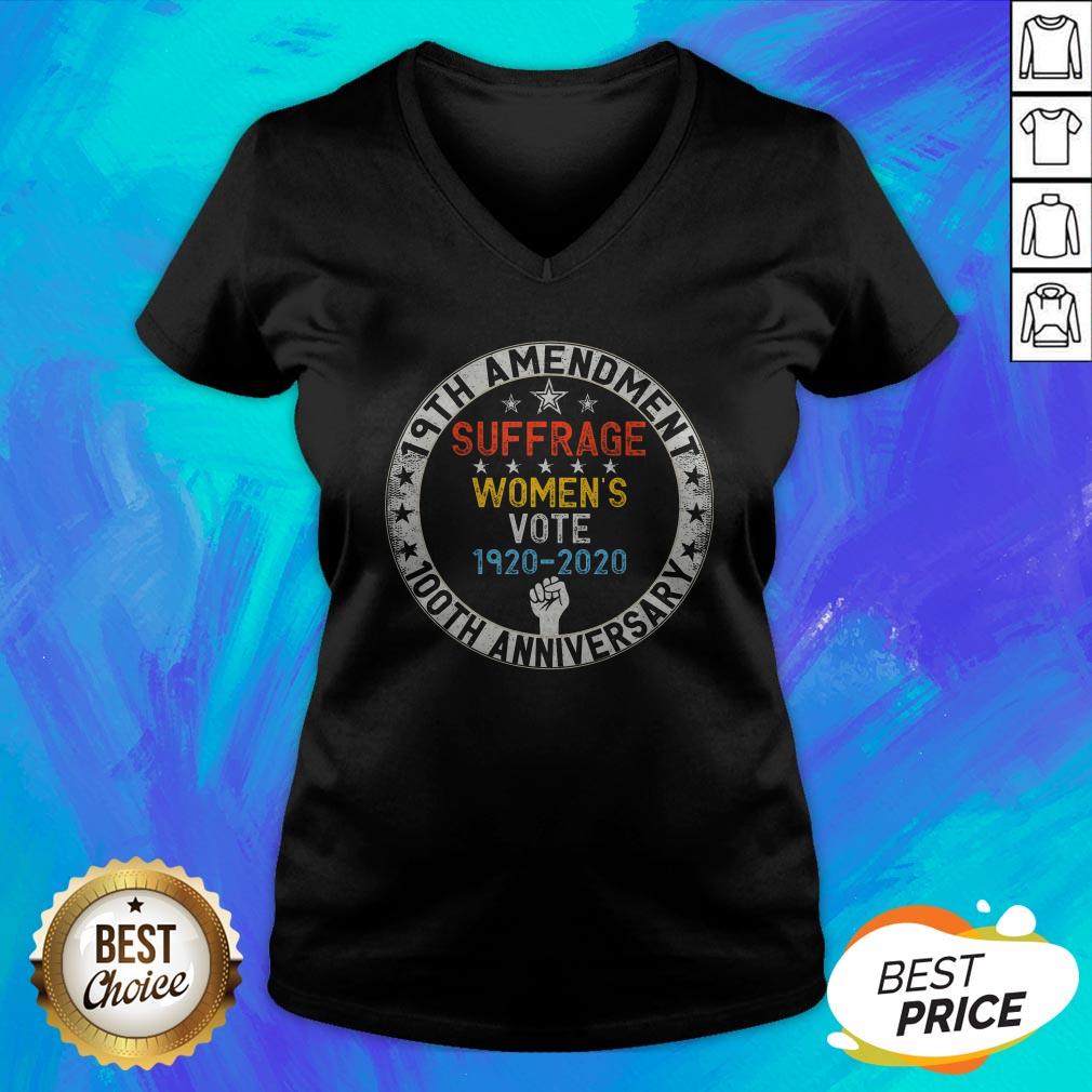 19th Amendment Suffrage Women's Vote 1920-2020 100th Anniversary Shirt - Image 4