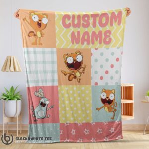 Cute Perfect Disney Kiff Chatterley & Barry Buns Pattern Blanket Fleece Customized Blanket