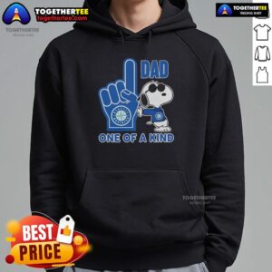 Alternative view of Nice Snoopy Seattle Mariners #1 Dad One Of A Kind T-Shirt