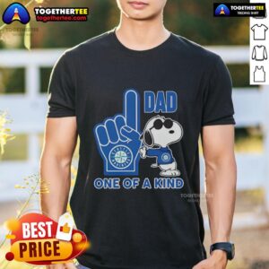 Nice Snoopy Seattle Mariners #1 Dad One Of A Kind T-Shirt