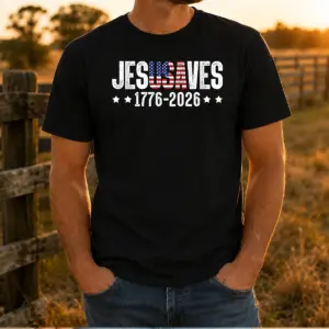 Funny Jesus Saves USA 1776 2026 250 Years Shirt