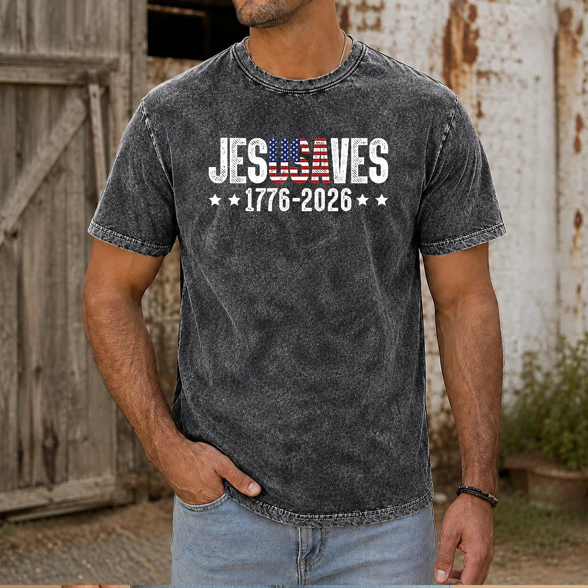 Funny Jesus Saves USA 1776 2026 250 Years Shirt - Image 8