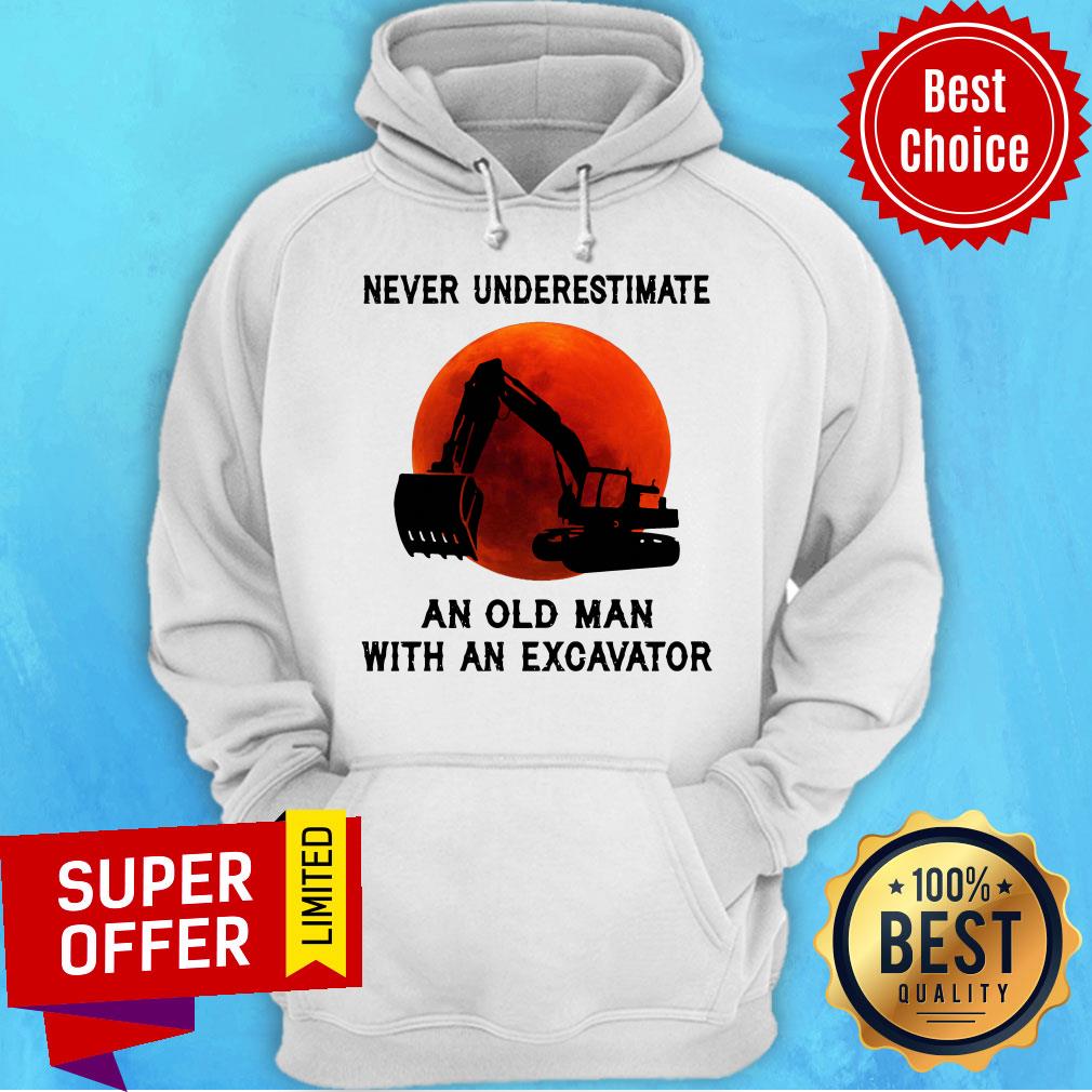 Funny Never Underestimate An Old Man With An Excavator Shirt - Image 3